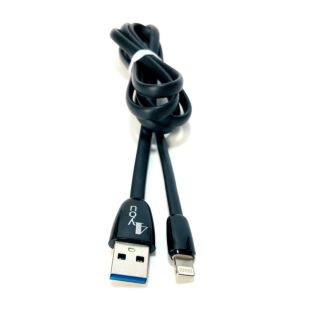 Usb-cable iPhone 5 4you Merla (2A, silicon, черный, премиум упаковка)
