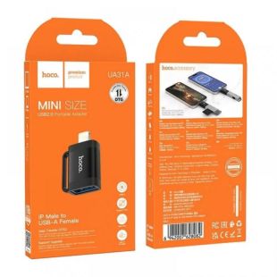 Переходник HOCO UA31A OTG Lightning - USB Black
