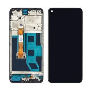 LCD Oppo A53/A32 (2020) с чёрным тачскрином + дисплейная рамка (М)