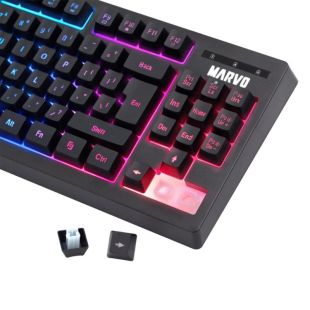 Клавиатура проводная MARVO K607 (USB,с подсветкой) Black