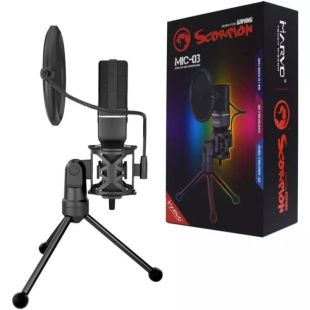 Мікрофон MARVO MIC-03 (LED, трипод) Black