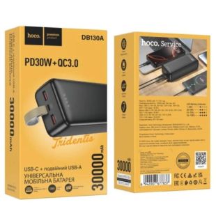Power Bank 30000mAh HOCO DB130A Tridentis PD30W Black