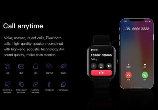 Годинник Smart Watch 4you JOY (1.83' TFT+IPS, Дзвінки, Метал, app Da Fit, РРЦ 1617грн) BLACK 