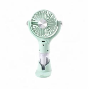 Вентилятор ручной SPRAY FAN LX633Y (увлажнитель, подставка для телефона, 3 режима, Type-C) Green
