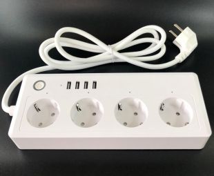 Мережевий фільтр CZ-A26 1.8м (4 розетки, 4 USB, 16A, app control, Timing, Remote Control)