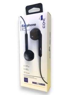 Гарнитура 4you TAURUS (EarPods design) black (от10шт - 10%) + Спец Цена