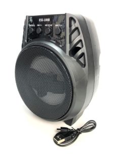 Портативная колонка ESS-108B (USB+SD+Bluetooth+FM+дисплей+адаптер от сети+1-динамик) Black