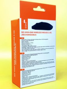 Миша бездротова 4you M5 black (АКБ, 2.4G+BT, Type C, 6кн, 12міс гарантія )