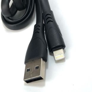 Usb-cable iPhone 5 4you Sula black (2.4A, Silicon)