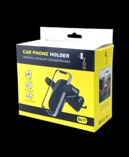 Holder 4you GL11 Black (фіксатор гачок у повітровідведення, класичний кріплення на шарнірній системі)