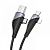 Cable 4 in 1 Type-C/Type-C+iPhone 5 HOCO U95 1.2m (круглий,тканевий,Г-образний) Black/grey 