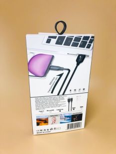 Usb-cable iPhone 5 4you Dnister black  (2.4A, Silicon Perfect) - Новая упаковка!