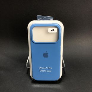 Чохол iPhone 17Pro/18Pro Silicon Case original FULL №42 capri blue (4you)