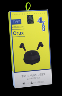 Bluetooth-гарнитура 4you CRUX black (Game Design,BT 5.1,Гар12мес,РРЦ-909г) - ВКУСНАЯ ЦЕНА!
