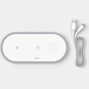 Беспроводное зарядное HOCO CW24 3-in-1 White