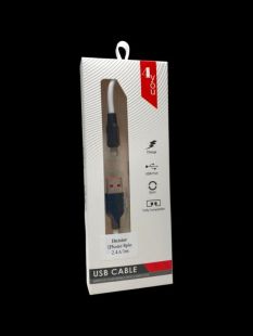 Usb-cable iPhone 5 4you Dnister white (2.4A, Silicon Perfect) - Универсальная упаковка