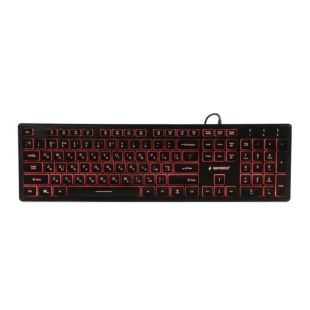 Клавиатура проводная Gembird KB-UML3-01-UA (USB,3-х цветная подсветка клавиш) Black