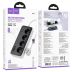 Подовжувач мережевий HOCO AC21 3m (3USB/1 Type-C/4xSocket) Black