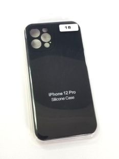Чехол iPhone 12Pro Silicon Case original FULL Camera №18 Black (4you) (NO LOGO) "Акционная цена"