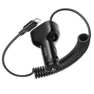 АЗУ-USB HOCO NZ11A PD30W (Type-C/2USB) + кабель Lightning Black