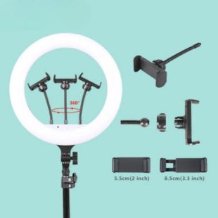 Кольцевая лампа RING FILL LIGHT QX-360 36см 14" (c тремя держателеми, без подставки)