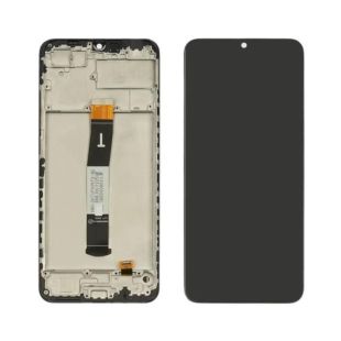 LCD Xiaomi Redmi 10C із чорним тачскрином + корпусна рамка Service Pack (М)