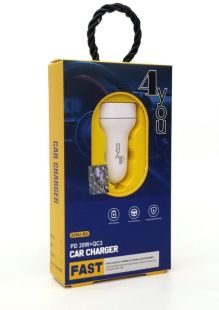 АЗУ 4you B3 (PD20W + QC3 18W, Fast Charger, 2 USB, 3.6-12V) white - НОВИНКА!
