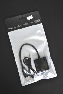 Кабель HDMI-VGA + кабель AUX (тех.пак.) Black