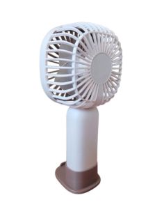Вентилятор ручной HANDHELD FAN H137-12 (подставка для телефона, 3 режима, Type-C) Brown