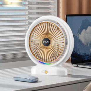 Вентилятор настільний Fantasy Color Fan F14 (АКБ, 3 режими, Type-C) White/black
