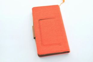Чехол-книжка 4you Canvas 4,5"- 4,8" orange/brown универсальная ТОП Продаж! "Акционная цена"