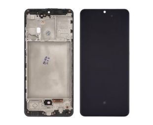 LCD Samsung A31/A315 (2020) із чорним тачскрином + корпусна рамка OLED 6,36" (M)