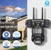 IP-камера вулична V-380 4G 3 лінзи, поворотна 360°, відеоспостереження, звук та нічне бачення Black