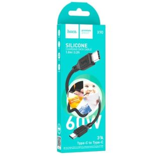 Cable Type-C/Type-C HOCO X90 60W 1m (круглий) Black