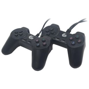 Джойстик игровой Gembird JPD-UB2-01 (комплект 2шт), USB,черный