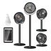 Вентилятор SOLAR FLOOR FAN S39 4в1 (настіл/підлоговий, АКБ,5 швидкостей, сонячна панель, Type-C) Black