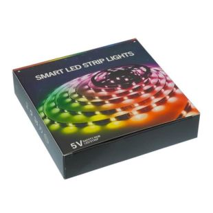 LED стрічка USB RGB 5V, IP 20, 2м, з Bluetooth та пультом, на самоклейці (М) - Ціна Тижня!