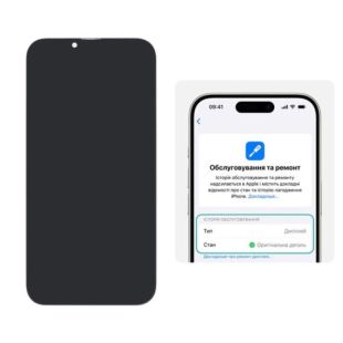 LCD iPhone 13 Pro Max з чорним тачскрином + дисплейная рамка 120Hz (без ошибки) DD-OLED (M) 