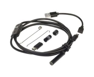 Эндоскоп цифровой камера 640x480, влагозащита IP67, L=150мм, USB A/Micro/Type C (М)