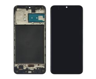 LCD Samsung M21/M215 / M305/ M307/M30 / M30S з чорним тачскрином + корпусна рамка OLED (M)