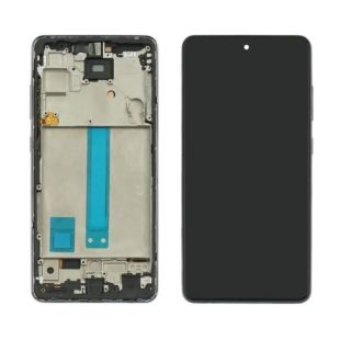 LCD Samsung A52 4G (A525) / A526 5G із чорним тачскрином + сіра корпусна рамка IPS (M) 