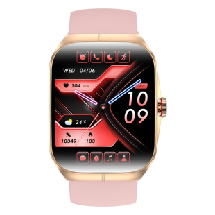 Часы Smart Watch 4you VIBE (1.95",AMOLED 410*502,VA,300mAh,Звонки,Metal,12мес гарант) Gold/Pink