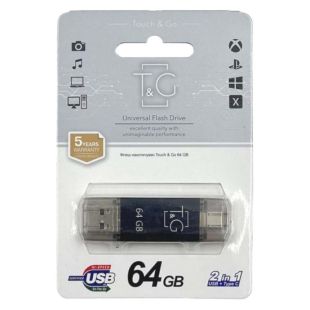 Usb 64Gb T&G 009 Star series (Type C 2.0) Black
