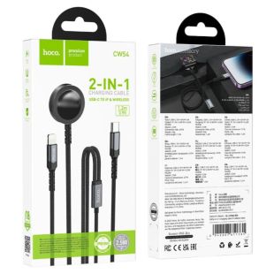 Беспроводное зарядное HOCO CW54 2-in-1 Black