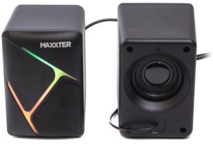 Акустика Maxxter CSP-U004RGB 2.0 (6 Bт) (підсвічування) Black