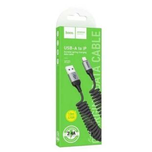 Usb-cable iPhone 5 HOCO X121 1.5m (круглый) Black