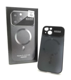 Чохол iPhone 16Plus Silicon Case Glass Slim with Magsafe Graphite Black