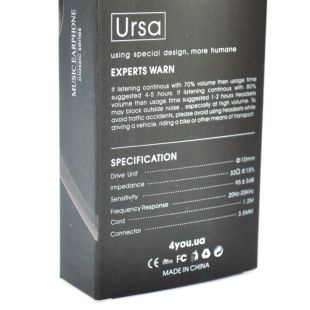 Гарнитура 4you URSA (плоский шнур, sport) black (от10шт - 10%) + Спец Цена!