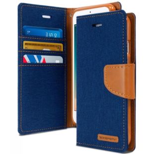 Flip Cover for Huawei Y3C Goospery Canvas Diary Dark blue "Акционная цена"
