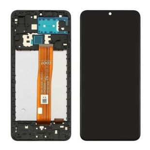 LCD Samsung A02/A022 (2021) с черным тачскрином + корпусная рамка (М)